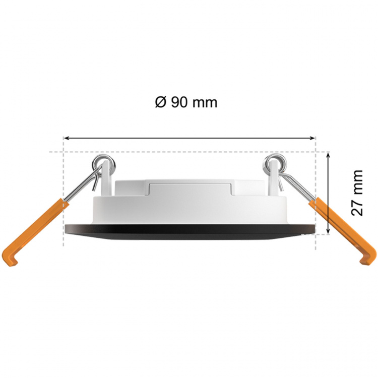 Philips Hue Slim Downlight S 90mm Hvit og Colour Ambiance Svart 1-pk Philips Hue Slim Downlight S 90mm Hvit og Colour Ambiance Svart 1-pk