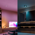 Philips Hue Slim Downlight S 90mm Hvit og Colour Ambiance Svart 1-pk Philips Hue Slim Downlight S 90mm Hvit og Colour Ambiance Svart 1-pk