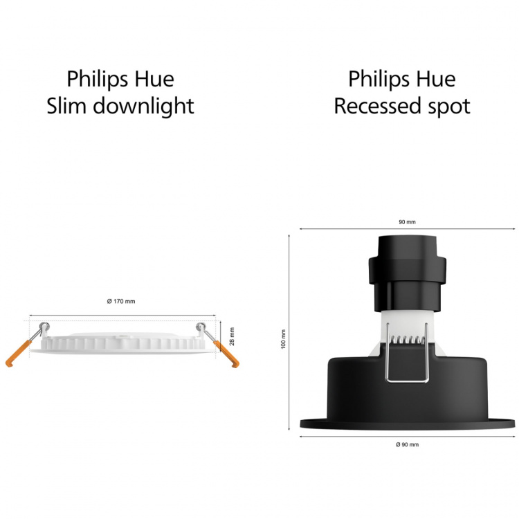 Philips Hue Slim Downlight L 170mm Hvit og Colour Ambiance Hvit 1-pk Philips Hue Slim Downlight L 170mm Hvit og Colour Ambiance Hvit 1-pk