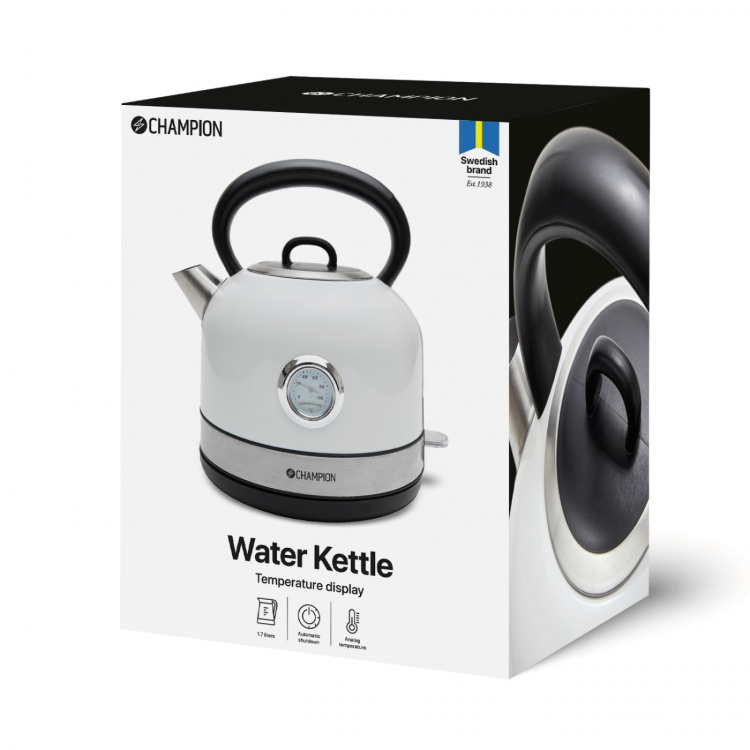 Champion Vannkoker Retro 1,7L VK402 Creme hvit Champion Vannkoker Retro 1,7L VK402 Creme hvit