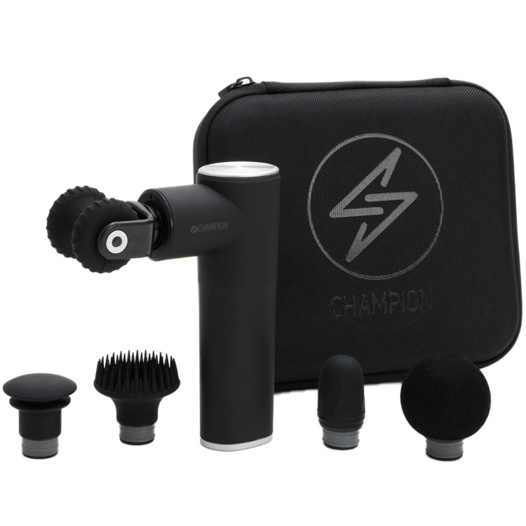 Champion Massasjepistol Compact Power 3300RPM 1800mAh MG400 Svart/sølv