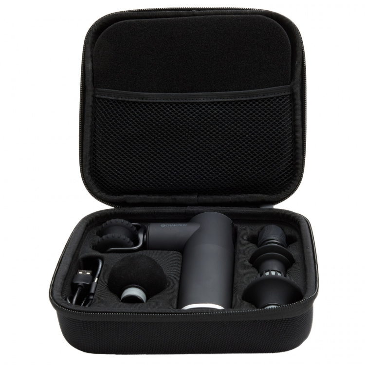 Champion Massasjepistol Compact Power 3300RPM 1800mAh MG400 Svart/sølv