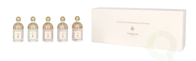 Guerlain Aqua Allegoria Miniatures Set 37.5 ml Aqua Allegoria Pera Granita 7.5ml/Aqua Allegoria Rosa7.5ml/Aqua Allegoria Nerolia Vetiver 7.5ml/Aqua Allegoria Mandarine Basilic 7.5ml/ Aqua Allegoria Bergamote Calabria 7.5ml