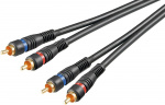 Goobay 2 x RCA - 2 x RCA lydkabel, 0,2 m