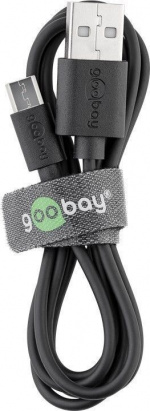 Goobay Micro-USB 5 W lader + kabel, 1 m, svart Goobay Micro-USB 5 W lader + kabel, 1 m, svart