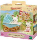 Sylvanian Families Sett med sjokoladekanintvillinger (Barnevogner) Sylvanian Families Sett med sjokoladekanintvillinger (Barnevogner)