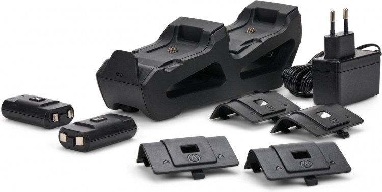 PowerA Duo Charging Station ladestasjon og batteripakke, svart, Xbox
