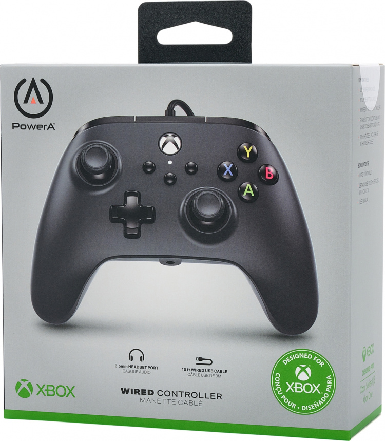 PowerA Wired Controller spillkontroller, svart, Xbox PowerA Wired Controller spillkontroller, svart, Xbox