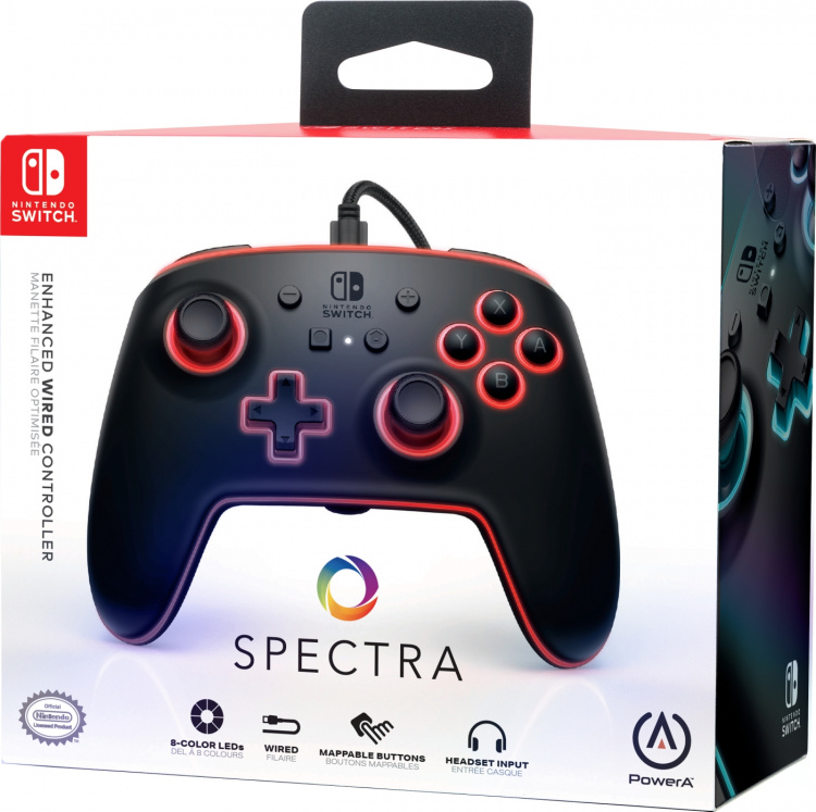 PowerA Spectra Enhanced Wired Controller, svart, Switch