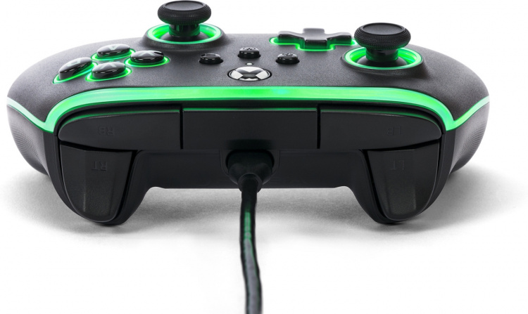 PowerA Lumectra Advantage kablet kontroller, svart + RGB LED-bånd, Xbox / PC
