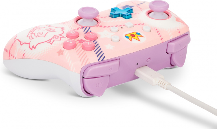 PowerA Forbedret trådløs kontroller, Princess Peach Plaid, Switch PowerA Forbedret trådløs kontroller, Princess Peach Plaid, Switch