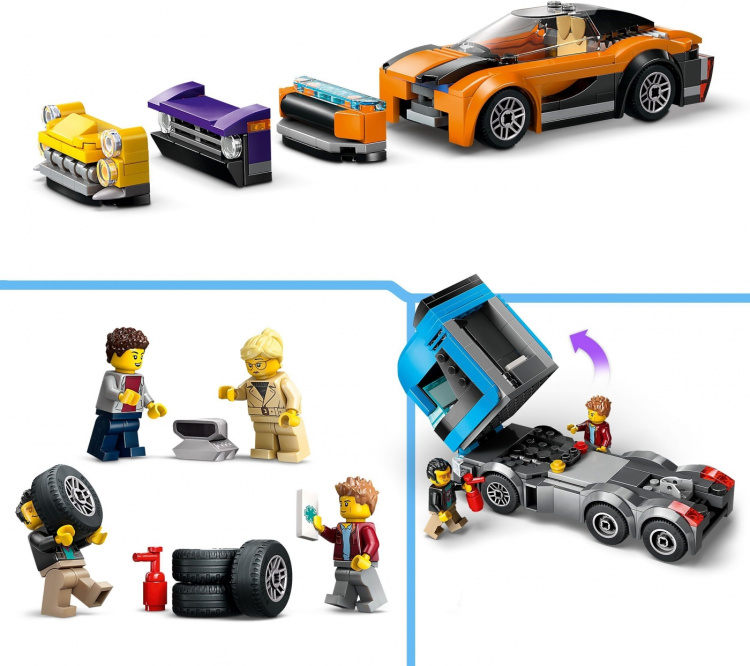 LEGO City Big Vehicles 60408 - Transportbil med sportsbil