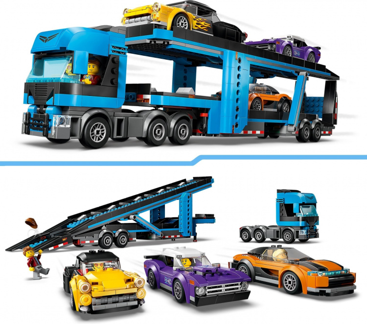 LEGO City Big Vehicles 60408 - Transportbil med sportsbil
