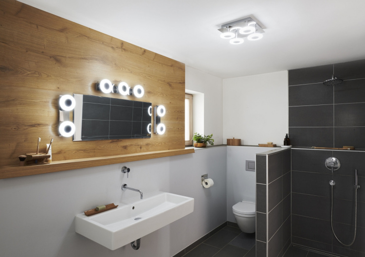 LEDVANCE SMART+ Wall Orbis Wave 21W TW Chrome IP44 WiFi - C