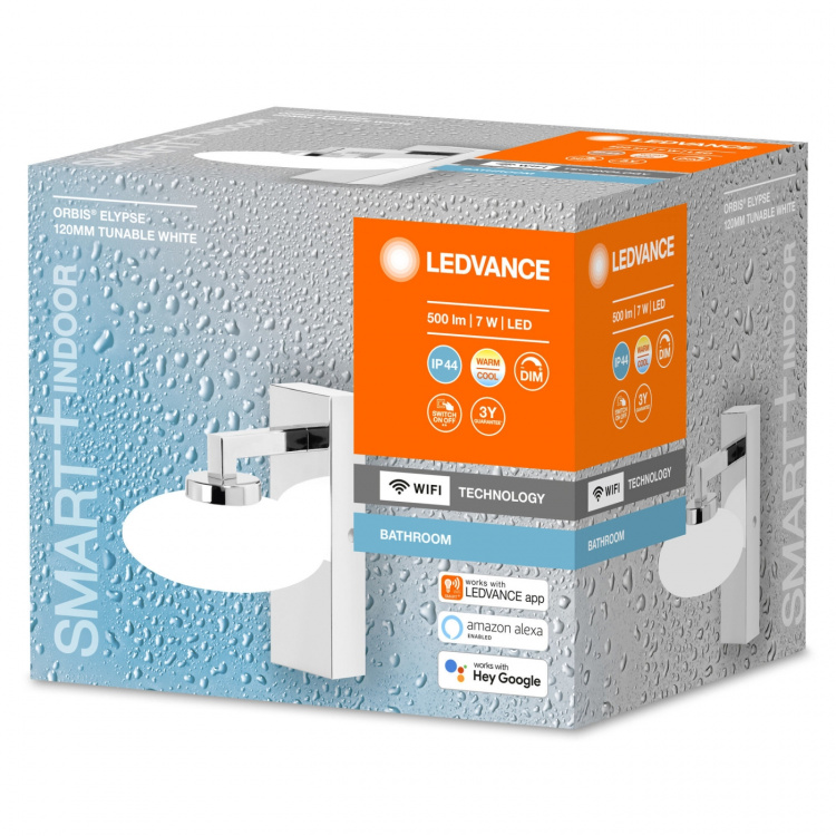 LEDVANCE SMART+ Wall Orbis Elypse 7W TW Chr IP44 WiFi - C
