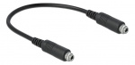 DeLOCK Kabel Stereo Jack 3,5 mm hunn for panelmontering, 25 cm