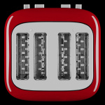 KitchenAid Brødrister med 4 skiver i metall 5KMT4109EER Rød