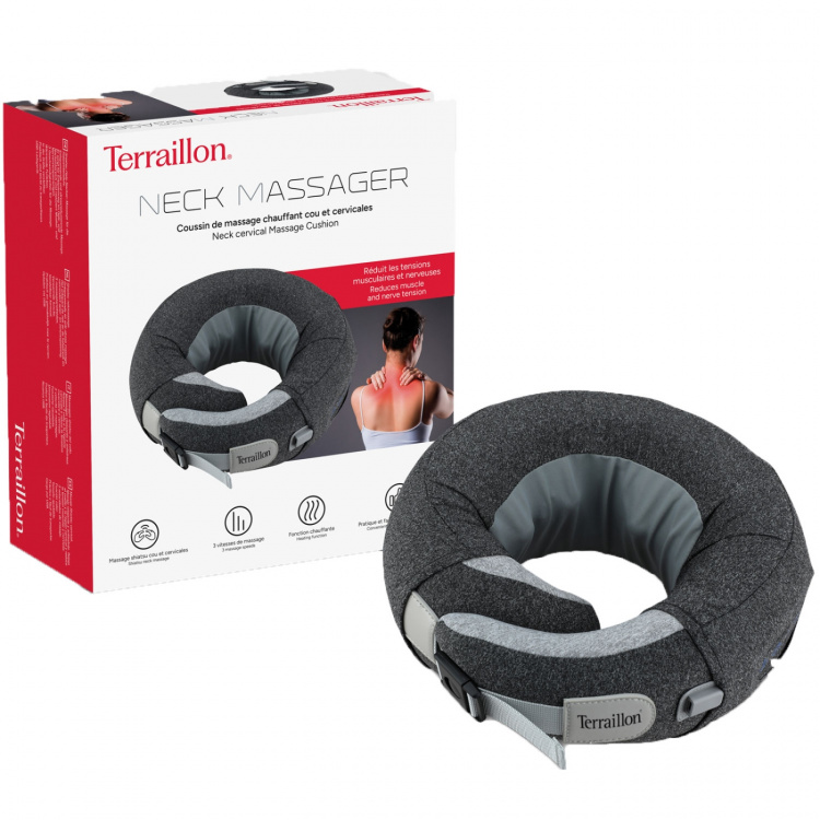Terraillon Nakkemassasjeapparat Shiatsu 3 hastigheter, 2 rotasjoner, oppvarming og USB-C