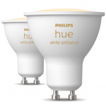 Philips Hue White Ambiance GU10 400lm 2-pakning