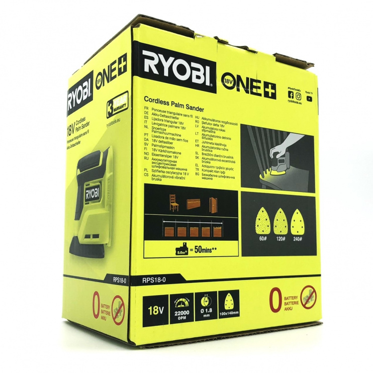 Ryobi One+ RPS18-0 Deltaslipmaskin Utan batteri