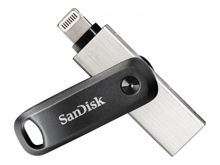 SanDisk iXpand Go 64 GB USB 3.0 / Apple Lightning Svart Sølv