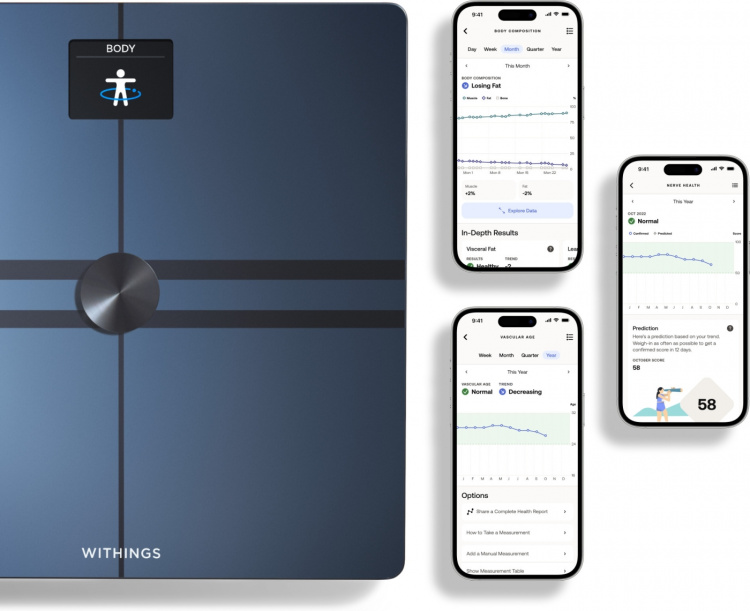 Withings Body Comp Black kroppsanalysevekt med wifi-tilkobling