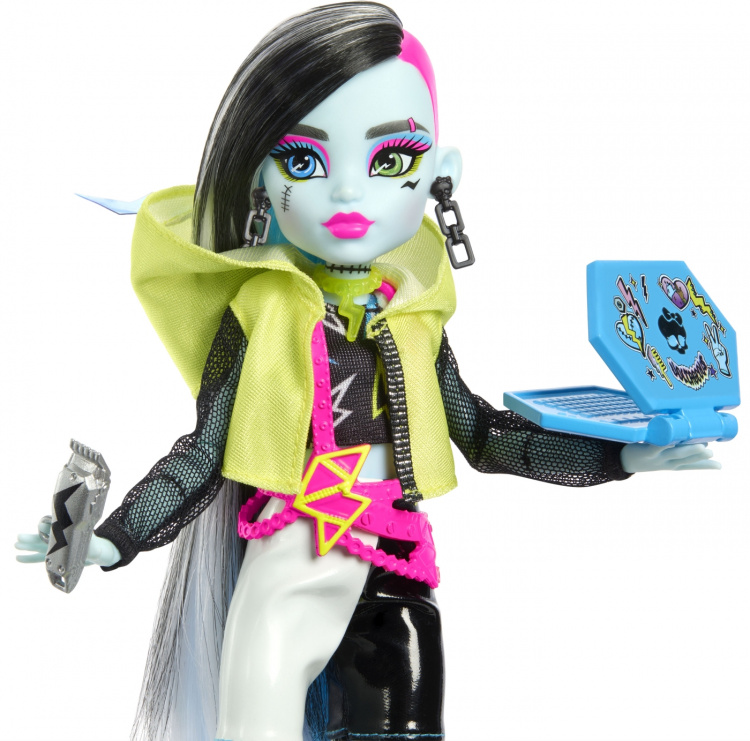 Monster High Skulltimate Secrets: Neon Frights Frankie - motedukke Monster High Skulltimate Secrets: Neon Frights Frankie - motedukke