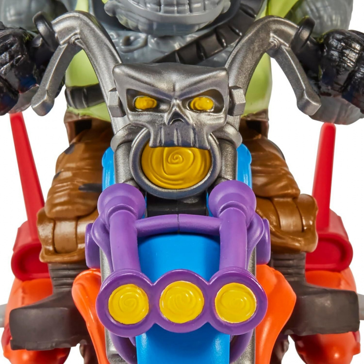 Teenage Mutant Ninja Turtles: Rocksteady Chopper Cycle-figur + motorsykkel