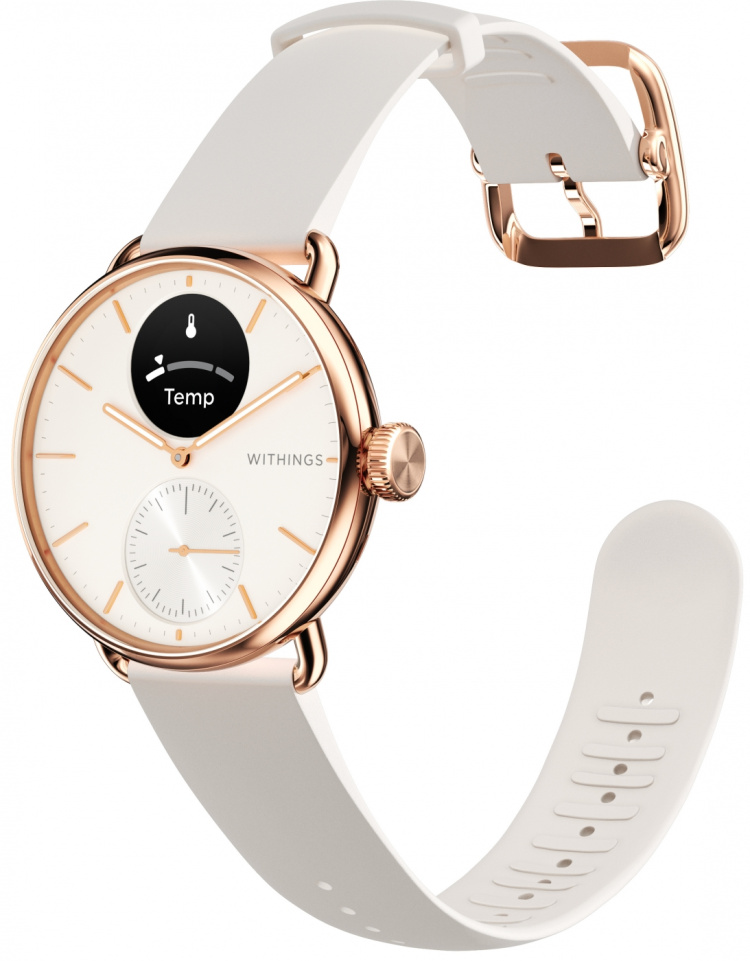 Withings Scanwatch 2 smartklokke, 38 mm, rosa gull