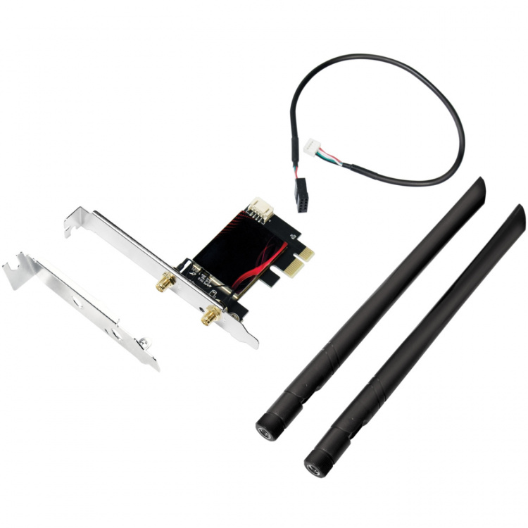 LogiLink PCI Express-kort Wi-Fi 6E-adapter AX5400 + BT 5.2 LogiLink PCI Express-kort Wi-Fi 6E-adapter AX5400 + BT 5.2