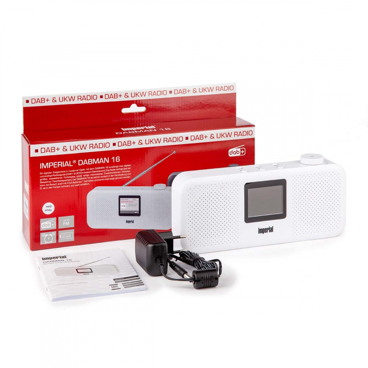 imperial DABMAN 16 DAB+ / FM Stereo Radio Hvit