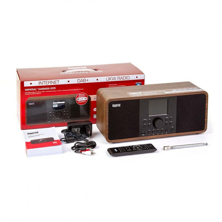 imperial DABMAN i205 Hybrid Stereo Radio DAB+ / FM / Internett / Bluetooth i treutseende
