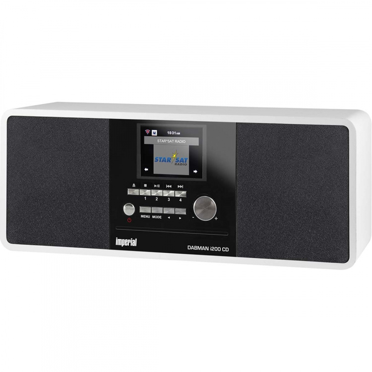 imperial DABMAN i200 CD Multifunksjonsradio DAB+ / FM / Internett / Bluetooth Hvit imperial DABMAN i200 CD Multifunksjonsradio DAB+ / FM / Internett / Bluetooth Hvit