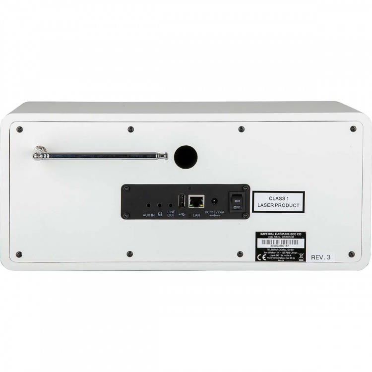 imperial DABMAN i200 CD Multifunksjonsradio DAB+ / FM / Internett / Bluetooth Hvit imperial DABMAN i200 CD Multifunksjonsradio DAB+ / FM / Internett / Bluetooth Hvit