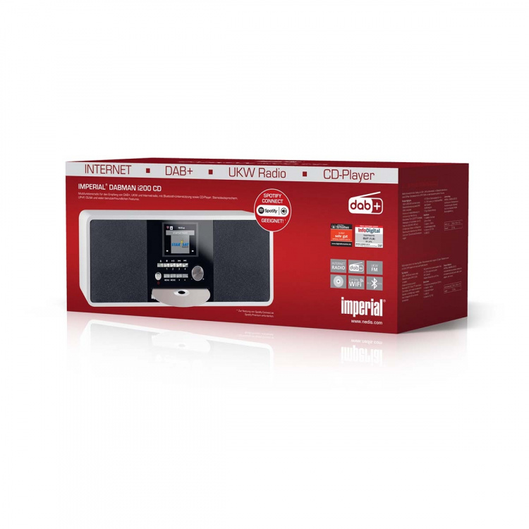 imperial DABMAN i200 CD Multifunksjonsradio DAB+ / FM / Internett / Bluetooth Hvit imperial DABMAN i200 CD Multifunksjonsradio DAB+ / FM / Internett / Bluetooth Hvit