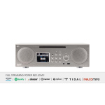 imperial DABMAN i450 CD multifunksjonell stereoradio DAB+ / FM / Internett / Bluetooth hvit-sølv
