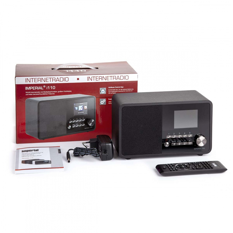 imperial i110 (V2) Wi-Fi Internett-radio med mediespillerfunksjon og Bluetooth® - Svart