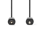 Nedis Optisk lydkabel | TosLink Han | Mini-Toslink | 1.00 m | Rund | PVC | Sort | Label