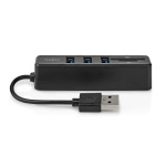 Nedis USB-hub | 1x USB-A | 3x USB A Female | 5-Port port(s) | USB 2.0 | USB-Strøm | SD & MicroSD Nedis USB-hub | 1x USB-A | 3x USB A Female | 5-Port port(s) | USB 2.0 | USB-Strøm | SD & MicroSD