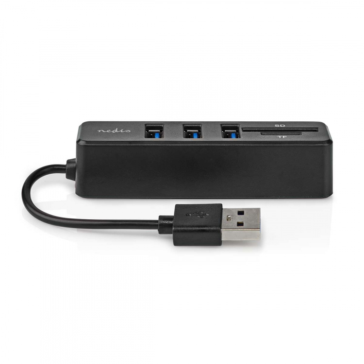 Nedis USB-hub | 1x USB-A | 3x USB A Female | 5-Port port(s) | USB 2.0 | USB-Strøm | SD & MicroSD Nedis USB-hub | 1x USB-A | 3x USB A Female | 5-Port port(s) | USB 2.0 | USB-Strøm | SD & MicroSD