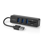 Nedis USB-hub | 1x USB-A | 3x USB A Female | 5-Port port(s) | USB 2.0 | USB-Strøm | SD & MicroSD Nedis USB-hub | 1x USB-A | 3x USB A Female | 5-Port port(s) | USB 2.0 | USB-Strøm | SD & MicroSD