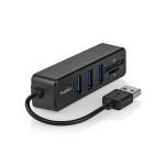 Nedis USB-hub | 1x USB-A | 3x USB A Female | 5-Port port(s) | USB 2.0 | USB-Strøm | SD & MicroSD Nedis USB-hub | 1x USB-A | 3x USB A Female | 5-Port port(s) | USB 2.0 | USB-Strøm | SD & MicroSD