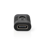 Nedis USB-C™ Adapter | USB 3.2 Gen 2 | USB-C™ Hunn | USB-C™ Hunn | 4K@60Hz | 10 Gbps | Rund | Nikkel belagt | Sort | Boks