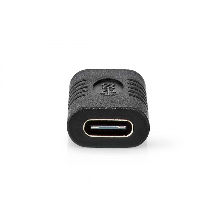 Nedis USB-C™ Adapter | USB 3.2 Gen 2 | USB-C™ Hunn | USB-C™ Hunn | 4K@60Hz | 10 Gbps | Rund | Nikkel belagt | Sort | Boks