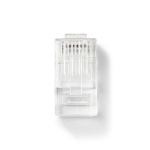 Nedis RJ45-kontakt | RJ45 Pass Through | Strandet STP CAT5 | Rett | Gull belagt | 10 stk. | Polycarbonate | Gjennomsiktig | Boks Nedis RJ45-kontakt | RJ45 Pass Through | Strandet STP CAT5 | Rett | Gull belagt | 10 stk. | Polycarbonate | Gjennomsiktig | Boks