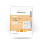 Nedis Network Keystone Face Plate | Ansiktsplate RJ45 | 2-Port port(s) | ABS | Hvit | Boks