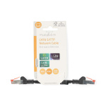 Nedis CAT6 Nettverkskabel | RJ45 Han | RJ45 Han | S/FTP | 0.15 m | Rund | LSZH | Sort | Label