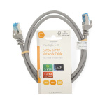 Nedis CAT6a nettverkskabel | S/FTP | RJ45 Han | RJ45 Han | 1.00 m | Snagless | Rund | LSZH | Grå | Label
