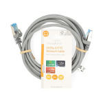 Nedis CAT6a nettverkskabel | S/FTP | RJ45 Han | RJ45 Han | 3.00 m | Snagless | Rund | LSZH | Grå | Label Nedis CAT6a nettverkskabel | S/FTP | RJ45 Han | RJ45 Han | 3.00 m | Snagless | Rund | LSZH | Grå | Label