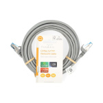 Nedis CAT6a nettverkskabel | S/FTP | RJ45 Han | RJ45 Han | 5.00 m | Snagless | Rund | LSZH | Grå | Label